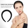 KICHOUSE Baroque Black Rhinestone Crystal Hairband for Women, Handmade Beaded Hair Hoop Headband Accessories for Party and Daily Wear view 3