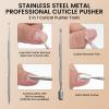4 Pack Pre-treatment Nail Cuticle Pushers Loop Cuticle Pusher Tool view 2