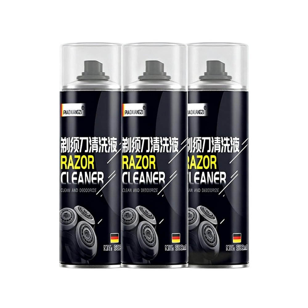 500ml Razor Cleaning Liquid, Cleaning Spray Compatible With Philips, Compatible With Braun, Compatible With Panasonic, Suitable For Electric Shavers Of All Brands(3 PCS)