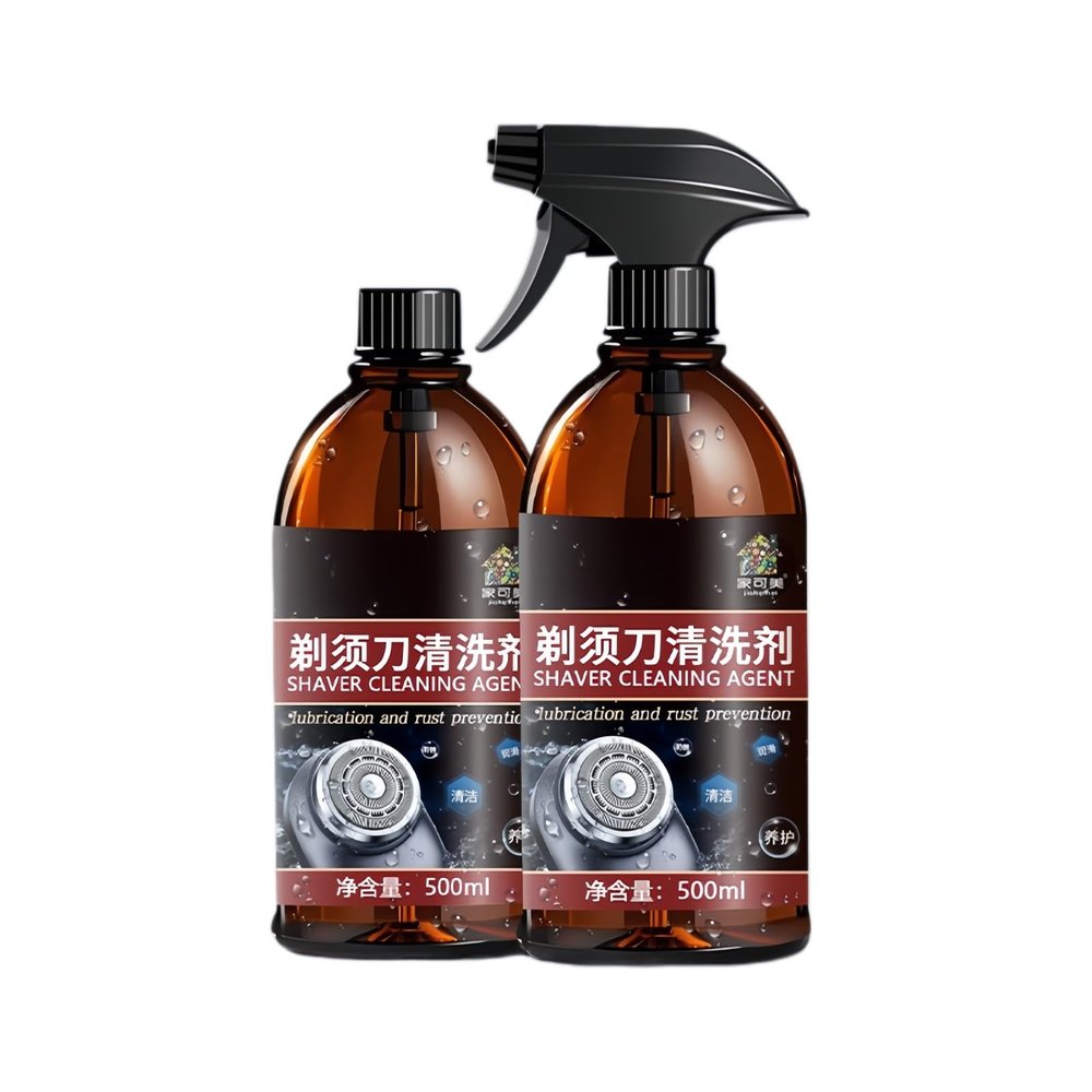 500ml Razor Cleaning Liquid, Cleaning Spray Compatible With Philips, Compatible With Braun, Compatible With Panasonic, Suitable For Electric Shavers Of All Brands(2 PCS)