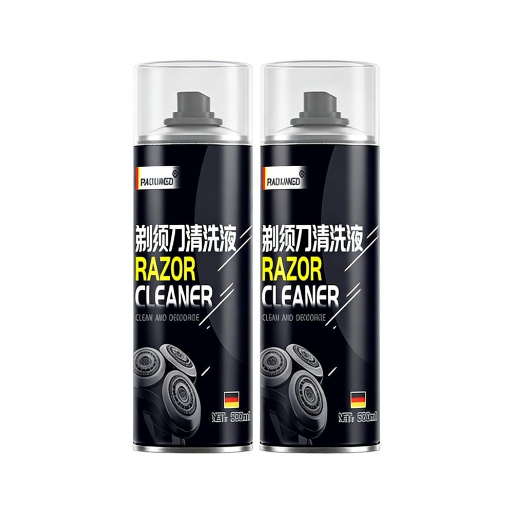 500ml Razor Cleaning Liquid, Cleaning Spray Compatible With Philips, Compatible With Braun, Compatible With Panasonic, Suitable For Electric Shavers Of All Brands(2 PCS)
