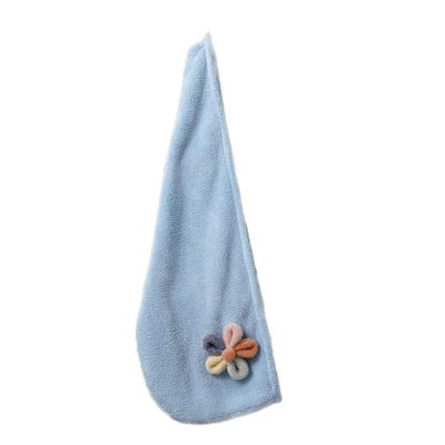 NULYLU Coral Fleece Quick-Dry Hair Towel Cap 63x25cm, Soft Thick Water-Absorbing Hair Drying Turban for Women Bath and Shower Use