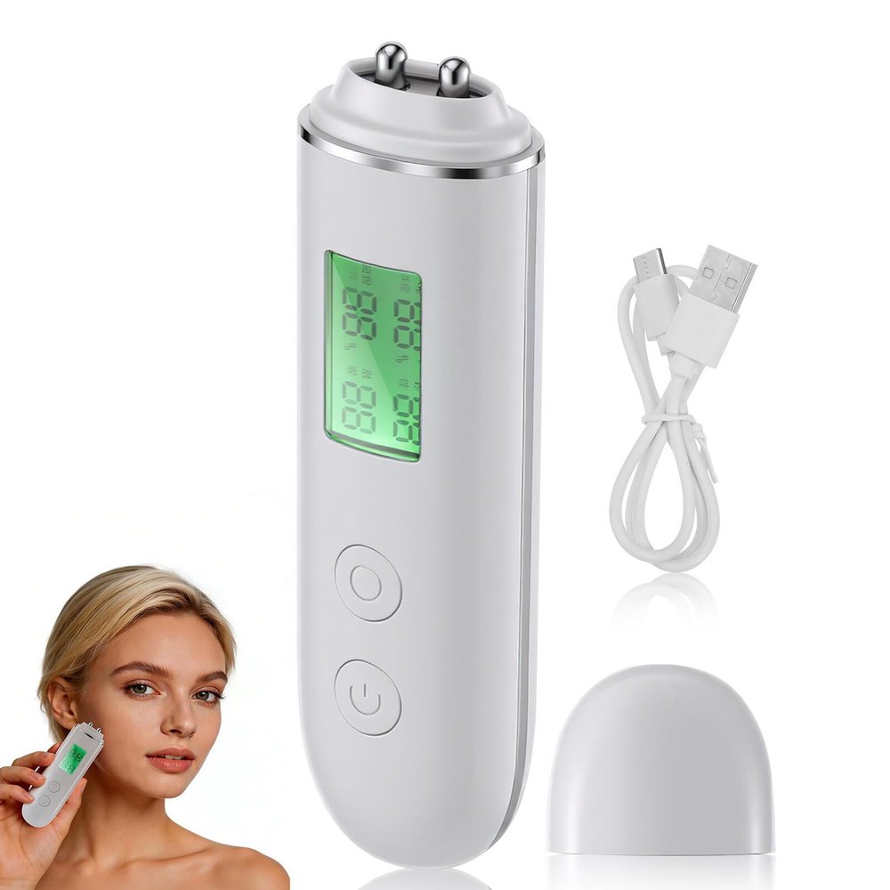 LALADEFIEE Skin Hydration Sensor Facial Light Meter Portable Skin Hydration Tester with LCD Display for Home and Professional