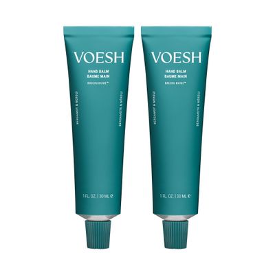 VOESH Hand Balm Home & Away Duo - Set of Two Hand Creams, Travel-Friendly Hand Lotions (Bergamot & Neroli)