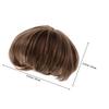 SHINYPASING Breathable Short Synthetic Wig Topper for Women Thinning Hair Hairpiece Hair Extension Lightweight Brown Toupee for Daily Use view 2