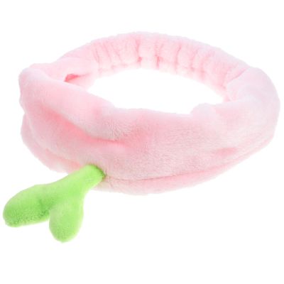 Cabilock Facial Headband for Women, Pink Spa Skincare Headband with Soft Elastic Material, Cute Hairband for Face Washing and Mask Application, Adjustable Hair Wrap for Daily Skin Care