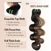 HERMOUS #F1B/27 Bundles Blonde Highlight Human Hair 18 Inch Single Bundle, 13A Double Drawn 100% Human Hair Body Wave, Black with Highlights Ombre Honey Blonde Colored Sew In Quick Weave Extension view 3