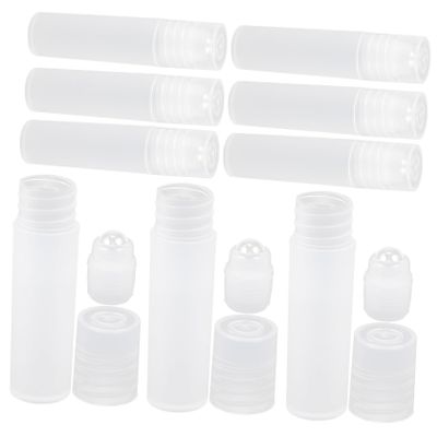 FUOYLOO 10pcs 5ml Portable Roller Ball Bottles Refillable Essential Oil Perfume Containers Leak-resistant for Travel Aromatherapy