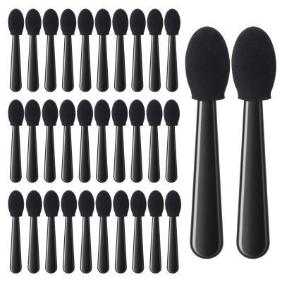 50 PCS Eye Shadow Applicator Sticks Disposable, Eyeshadow Applicators Portable Mini Disposable Eyeshadow Applicator Travel Makeup Applicators for Women