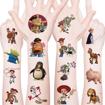 20pcs Toy Movie Story Temporary Tattoos for Teens Birthday Party Supplies, Party Favors Fake Tattoos Stickers,Birthday Decorations Party Game Activities Reward Gifts (4)