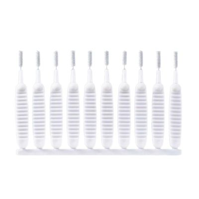 Unclog Your Bathroom Nozzles Instantly with Tiny Shower Head Cleaning Brush, Spiral Nylon Bristle Cleaner Picks for Gap Holes and Phone Ports (50pcs)