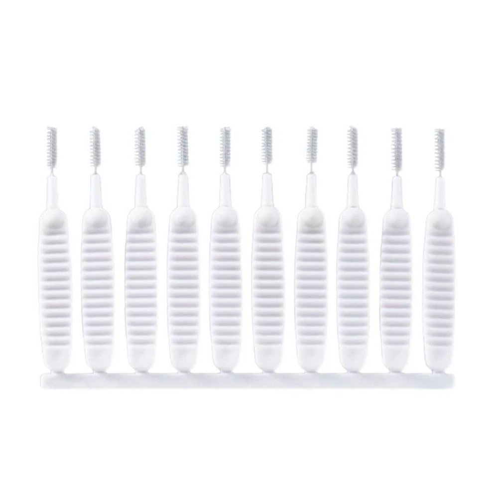 Unclog Your Bathroom Nozzles Instantly with Tiny Shower Head Cleaning Brush, Spiral Nylon Bristle Cleaner Picks for Gap Holes and Phone Ports (50pcs)