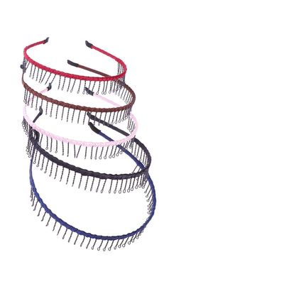 PACKOVE Long Toothed Non-slip Plastic Hair Hoops 5pcs Fashion Headbands for Women Everyday Hair Accessories