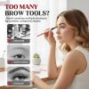 4-Tip Microblading Eyebrow Pen Waterproof Hair Stroke Brow Pencil, 3D Microblading Eyebrow Pencil, Smudge-Proof Natural Brows in Seconds (Light Brown) view 3