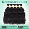 Boho Curly Braiding Hair 3.7Inch 50g 100% Virgin Brazilian Human Hair for Braids, Pre-Washed Deep Wave Bulk Extensions for Knotless & Bohemian Styles Soft, No Shedding, Tangle Free view 2