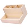 ROMISBABA Wooden Makeup Storage Box with Multi-grid Desktop Cosmetics Organizer and Lipsticks Display Case for Home Vanity Jewelry and Earring Storage view 1