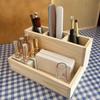 ROMISBABA Wooden Makeup Storage Box with Multi-grid Desktop Cosmetics Organizer and Lipsticks Display Case for Home Vanity Jewelry and Earring Storage view 4