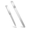 2 PCS Metal Nail File, Double-Sided Stainless Steel Nail Files for Natural Nails Non Slip Fingernail Toenail Buffer Filers Sharp Pointed Tip Manicure Pedicure Toenail Tools for Salon Home Use view 1