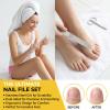 2 PCS Metal Nail File, Double-Sided Stainless Steel Nail Files for Natural Nails Non Slip Fingernail Toenail Buffer Filers Sharp Pointed Tip Manicure Pedicure Toenail Tools for Salon Home Use view 4