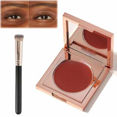 Luhaka Colored Clay Cc Undereye Corrector, Under Eye Concealer, Concealer For Older Women, For Covering Dark Circles And Facial Blemishes, With Brush (Red)