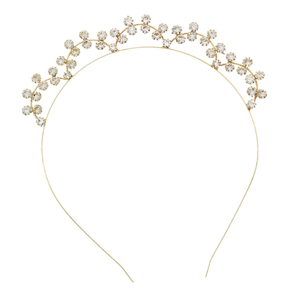 ROMISBABA Rhinestone Headband for Women Sparkly Thin Hairband Chic Hair Accessory for Daily Wear and Party