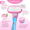 Slim Razors for Women - Manual Shaving Razor with Refills - 6 Blades view 2