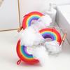 Cabilock Ice Cream Rainbow Cartoon Shower Loofah 3pcs Bath Sponge Set with Striped Blue, Pink Cone Rainbow Design, Exfoliating Body Scrubber for Men and Women, Bathroom Cleaning Supplies view 4