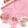 3Pcs Silicone Makeup Sponge Clear Non-Absorbent Jelly Makeup Sponge, Reusable & Washable Foundation Applicator for Liquid, Cream, Concealer, Blush, Highlighter Flawless Finish, No Product Waste view 3
