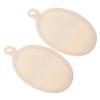 GRADENEVE Natural Loofah Shower Sponge Pads 2pcs 8x12 Cm Beige Edged Exfoliating Body Scrubbers for Men and Women Spa Bath and Shower Use Zipper Storage Bags view 1