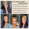 Kinky Straight Headband Wig 28 Inch Yaki Straight Headband Wigs for Black Women Afro Glueless Synthetic Half Wig Soft Realistic as Human Hair Lightweight Natural Looking Easy to Wear 1B Natural Black view 4