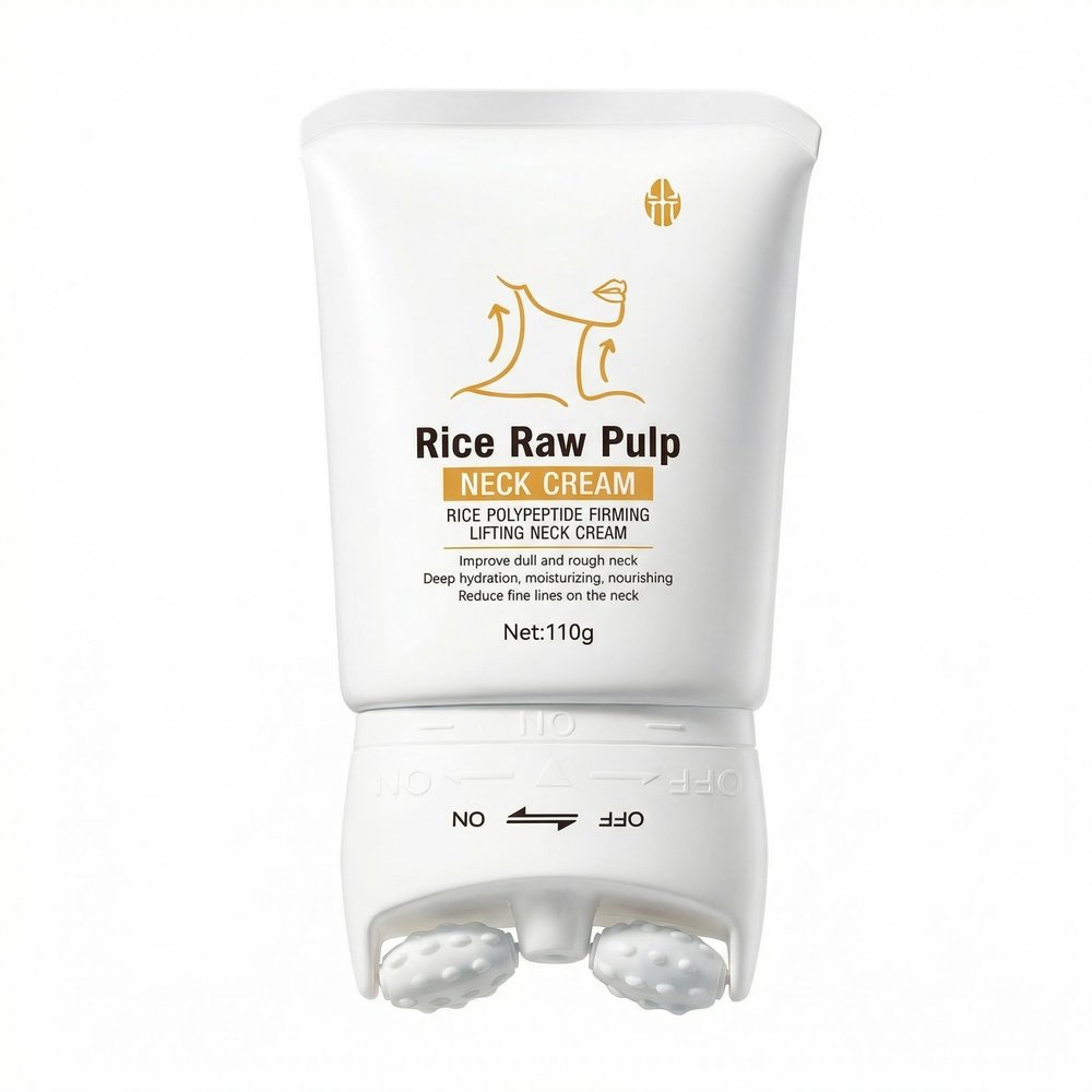 Grospe Rice Polypeptide Neck Firming & Lifting Cream with Roller, 110g