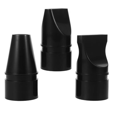 HEALEEP 3pcs Hair Dryer Attachment Black Plastic Blower Nozzle Replacement