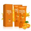 Orange Exfoliating Gel for Face and Body, Gentle Orange Exfoliating Gel Scrub with Citrus, Peeling Gel Exfoliating Scrub for Smooth Skin and Deep Cleansing, 2.12 Oz (2pc) view 1