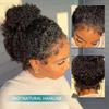 ASHIMARY HAIR 4C Edges Invisi Strap Laid Flat 360 Lace Front Wig Human Hair Kinky Curly Pre-Everything Human Hair Wig Skinlike HD lace Gluess Wig with Curly Baby Hair All Around 28 Inch view 2