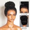 ASHIMARY HAIR 4C Edges Invisi Strap Laid Flat 360 Lace Front Wig Human Hair Kinky Curly Pre-Everything Human Hair Wig Skinlike HD lace Gluess Wig with Curly Baby Hair All Around 28 Inch view 3
