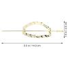 KJHBV 2pcs Geometric Metal Hair Pins Women Hair Slider Pins Alloy Bun Cover Holders for Ponytail and Chignon Styling Large Oval Gold and Silver Slide Clips for Thick and Curly view 2
