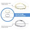 KJHBV 2pcs Geometric Metal Hair Pins Women Hair Slider Pins Alloy Bun Cover Holders for Ponytail and Chignon Styling Large Oval Gold and Silver Slide Clips for Thick and Curly view 3