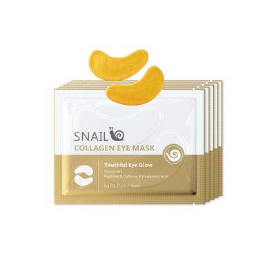 AKARY Collagen Eye Patches, Snail Collagen Eye Mask, For Puffy Eyes and Dark Circles, Hydrating & Soothing, Nourishing & Non Irritating Eye Mask, For All Skin Types. (Snail Collagen Eye Mask-5 Pairs)