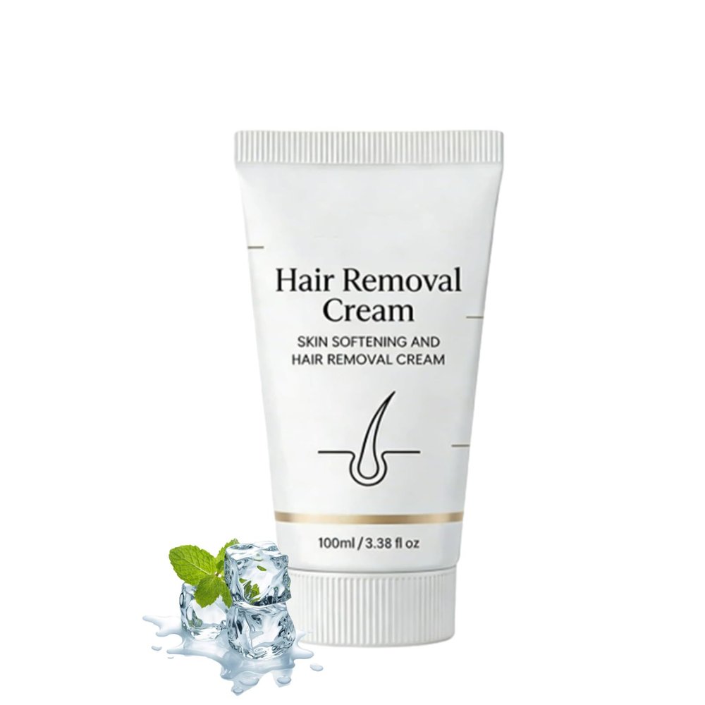 Hair Removal Cream, Gentle Aromatic Skin-Softening Hair Removal Cream, Smooth-Looking Skin Hair Remover, For Face, Legs, Arms & Underarms Silky Soft Skin Finish (1pcs)