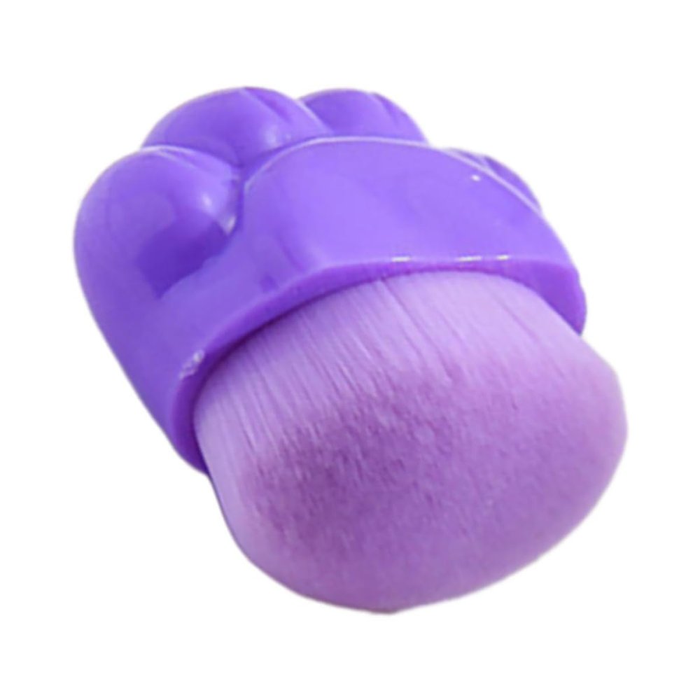 SOLUSTRE Cat Claw Concealer Brush and Foundation Brush, Purple Portable Makeup Applicator for Blush and Powder, Soft Synthetic Bristles Suitable for Travel and Daily Use