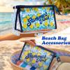 COSHAYSOO Clear Sunscreen Bag Waterproof Makeup Toiletry Pouch for Womens Beach Tote Bogg Accessories Summer Vacation Travel Essentials Trip Must Have Necessities Fashion Accessories, Summer Vibes view 3