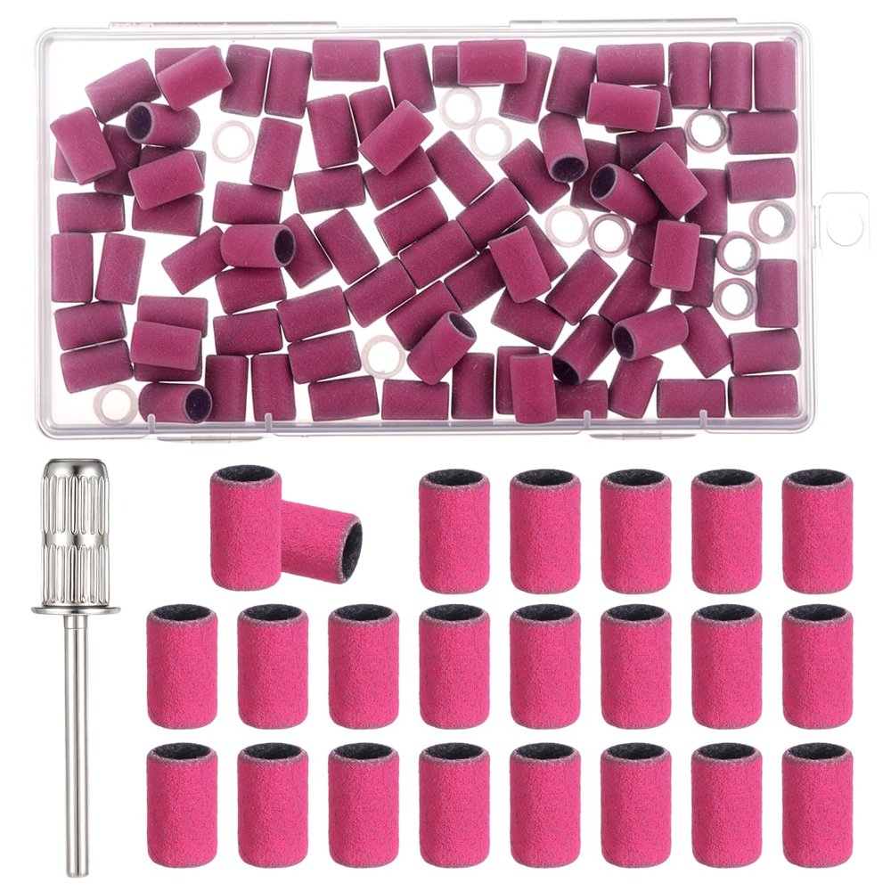 100Pcs Sanding Bands for Nail Drill, Small Sanding Bands