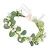 HINTRMENT Realistic Floral Headband Garland Bridal Flower Hair Crown Wedding Bride Hairband Hair Accessories for Bridesmaids and Wedding Ceremonies view 1