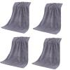 Arecobticy 4 Piece Quick Dry Sports Towel Super Soft Absorbent Fabric Thick Cotton Gym for Wet Hair and Scalp Protective Thickened Cotton Hair view 1