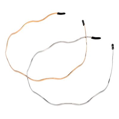 HINTRMENT Wave Metal Hairband 2pcs Wide Iron Headbands for Women Large Wavy Hair Hoop Set for Fashion Hair Accessories Suitable for Daily Wear