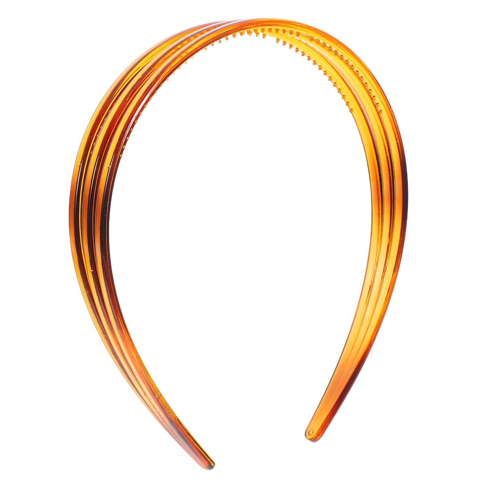 Cabilock Hollow out Layered Hair Comb Headband with Teeth Small Jaw Hair Hoop for Women Makeup and Face Washing Dark Brown