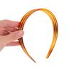 Cabilock Hollow out Layered Hair Comb Headband with Teeth Small Jaw Hair Hoop for Women Makeup and Face Washing Dark Brown view 4
