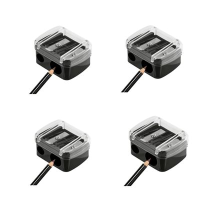 4Pcs Eyeliner Pencil Sharpener, Eyeliner Sharpener for Pencil, Makeup Pencil Sharpener, Dual Holes Eyeliner Sharpener, Sharpeners