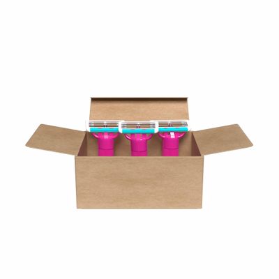 Bikini Zone Flow Razor Replacement Head Refills, 3 Ct
