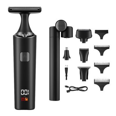 Arecobticy Multi Purpose Body Groomer with LCD Power Display Charging Modes and Flexible Head for Precise Hair Cutting Multi Grooming Individual Cutter
